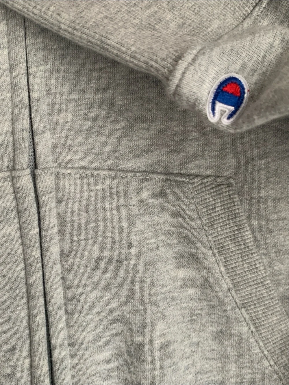 Champion Heather Gray Fleece Lined Zip Up Hoodie